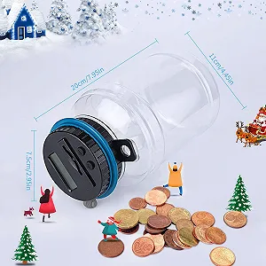 Скарбничка електронна Aokyom 1,8 л із лічильником монет та замком synthetic.ua - Фото 1
