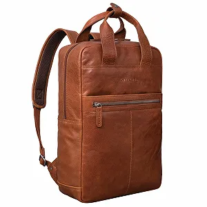 Купить Рюкзак STILORD Bryn кожаный для ноутбука 16" MacBook XL Business Vintage Brown - Фото 1 Рюкзак STILORD Bryn кожаный для ноутбука 16" MacBook XL Business Vintage Brown - Фото 1