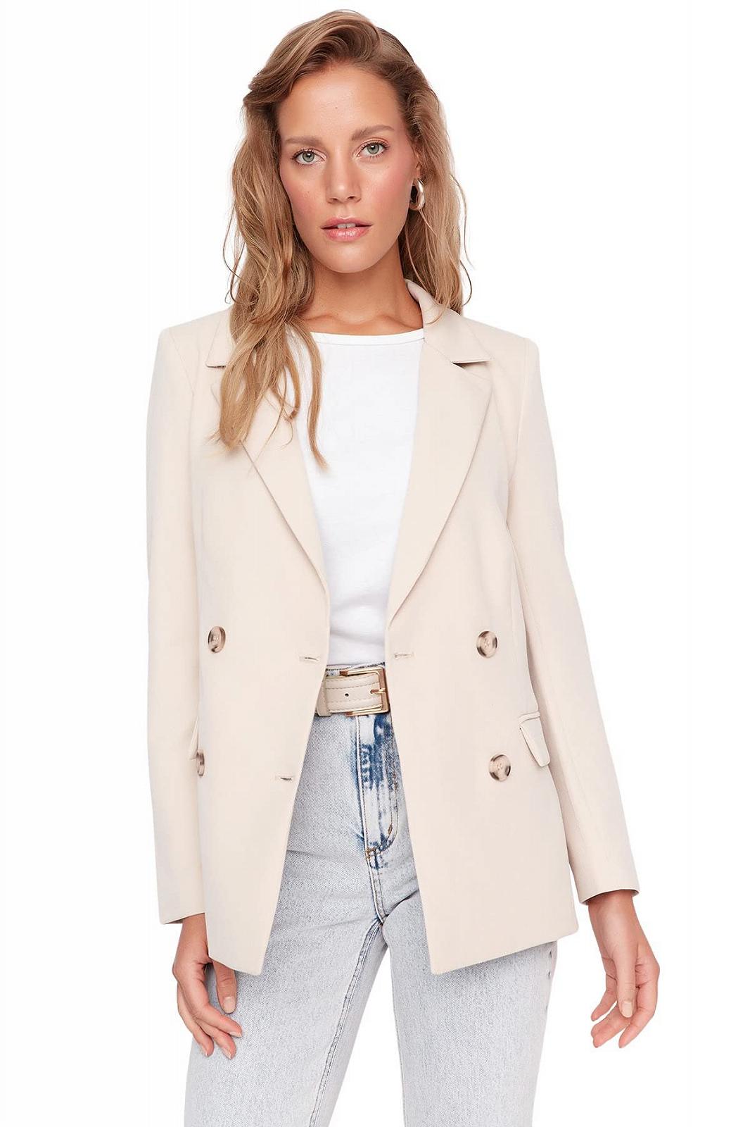 Пальто TRENDYOL Headte Бежевый, фото №2