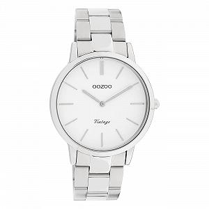 Часы Oozoo Vintage Женские C20026 Браслет серебристый / белый, серебряный / белый, 38 мм - Фото 1