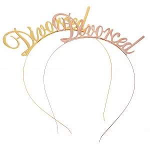 Обруч Метал з літерами Divorced Party, 2 шт - Фото 1