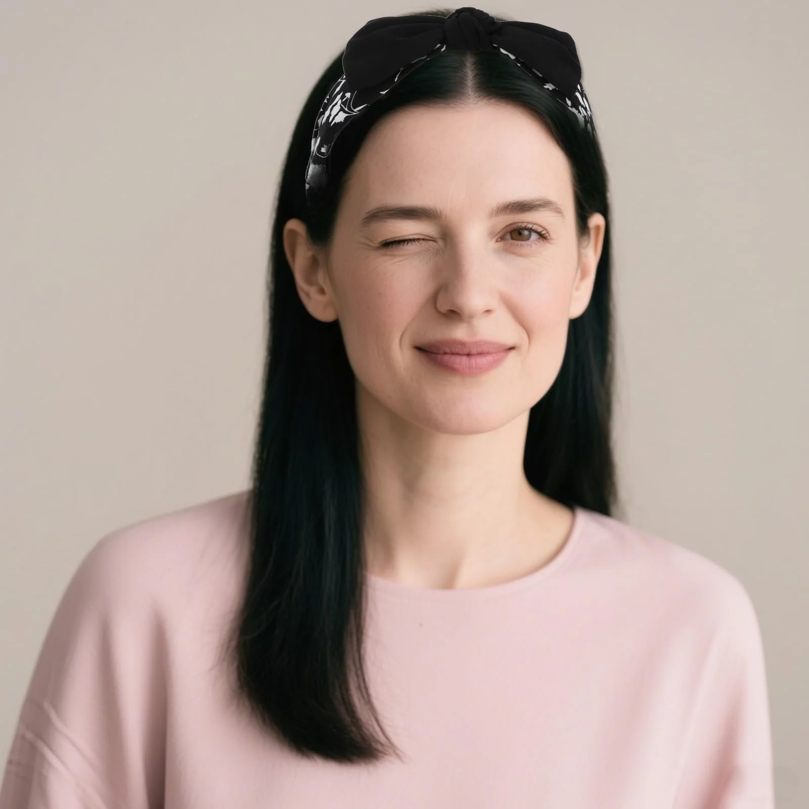 Обруч на голову Квітковий візерунок з бантом, фото №7