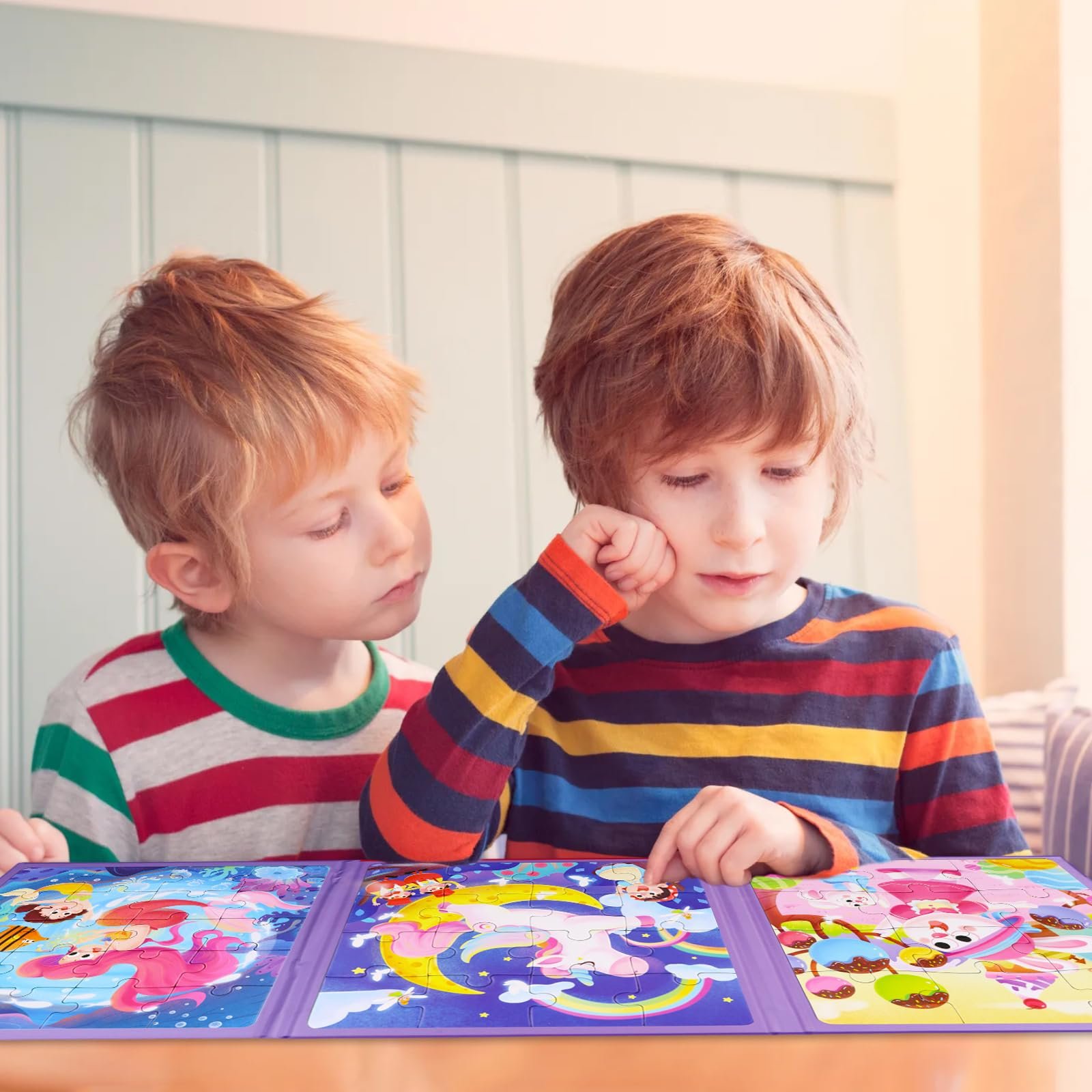 Магнітний пазл 3-в-1 Unicorn Mermaid 12-16-20 деталей від 3 років, фото №7