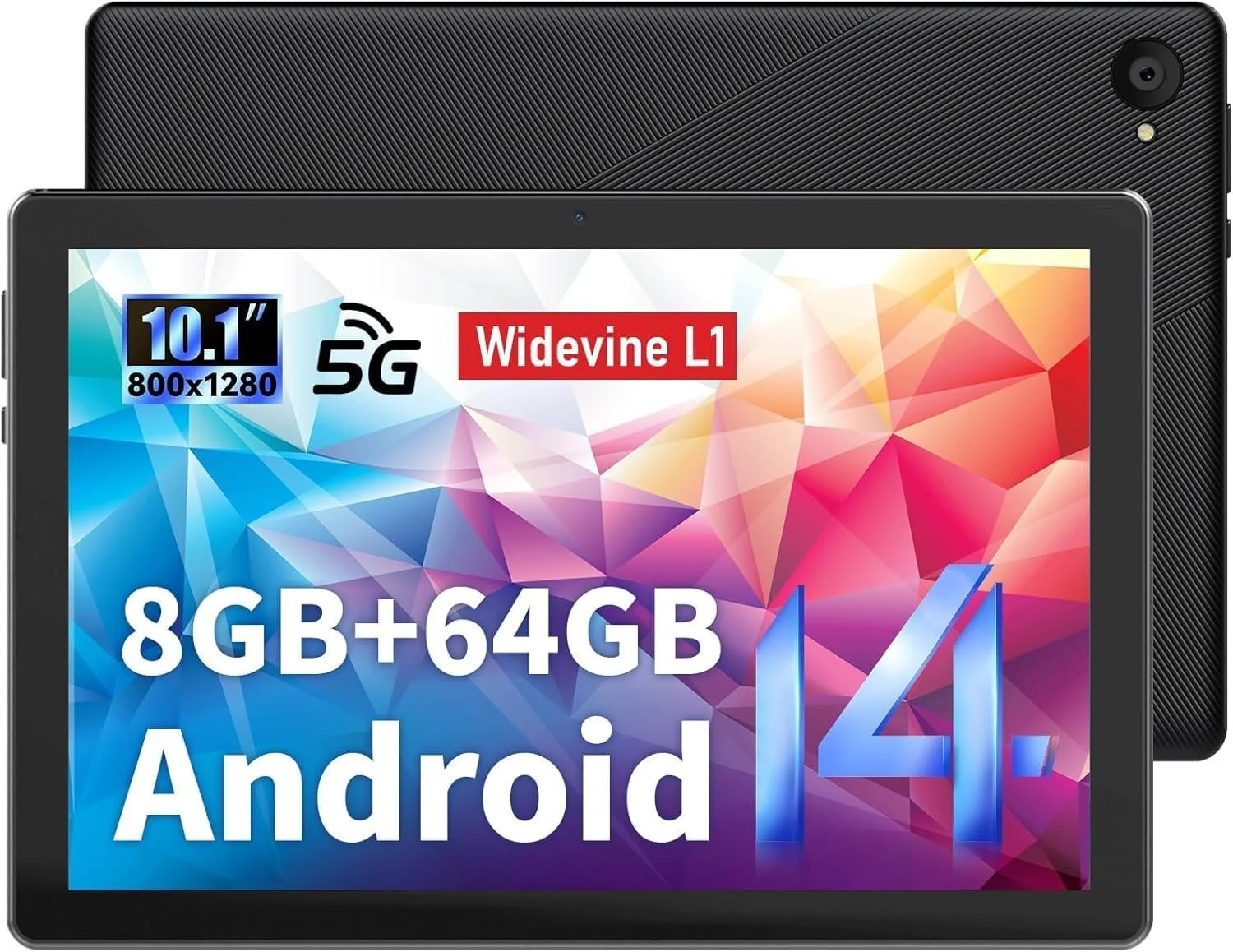 Планшет 10.1" AUMI C11 (3+5)/64Gb 8 ядер Android 14 5000 mAh Чорний, фото №1