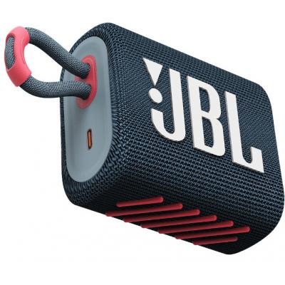 Акустична система JBL Go 3 Blue Coral (JBLGO3BLUP), фото №8