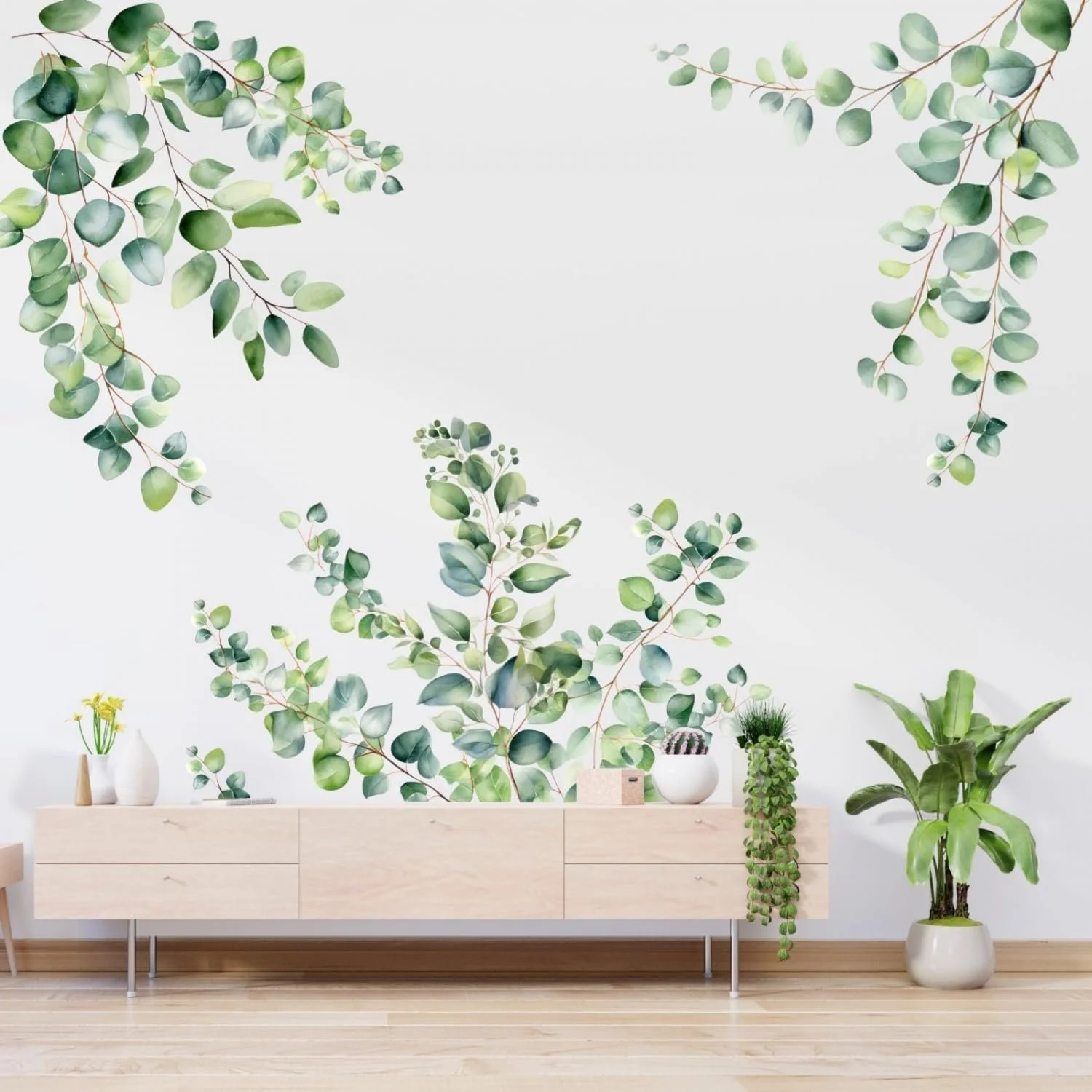 Наклейка на стіну 261 Eucalyptus Tendrils Watercolour 750 x 420 мм, фото №2