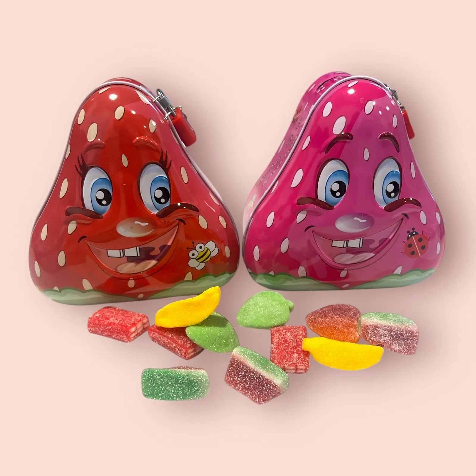 Скарбничка металева з замком та ключем Red Strawberry, фото №6