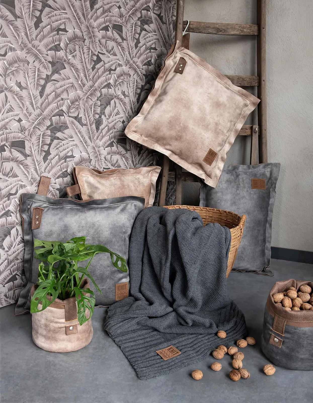 Покривало KNIT FACTORY Однотонна Вязана XL Антрацит 195 x 225 см, фото №3