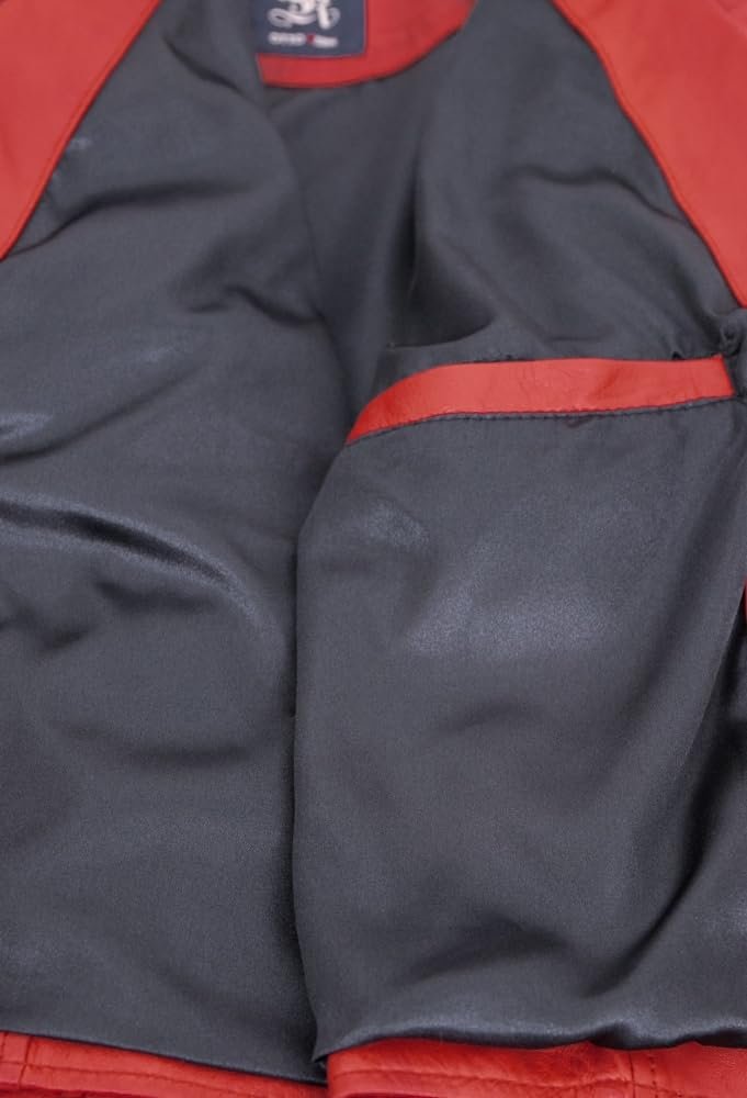 Куртка-косуха Otto Kern Жіноча зі шкіри ягняти Червона, фото №6