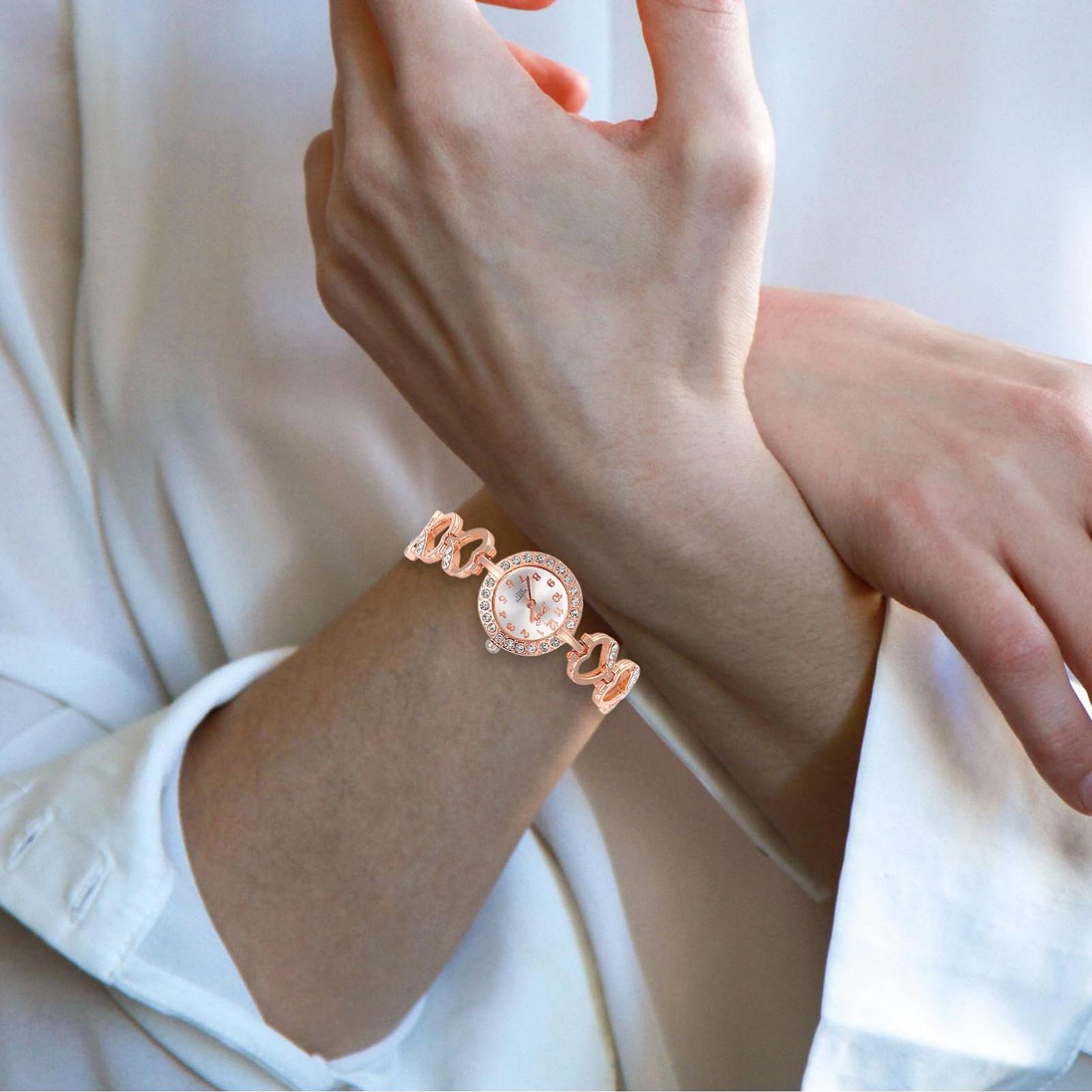 Годинник LIFKOME Цифровий годинник Браслети з рожевого кварцу, фото №5