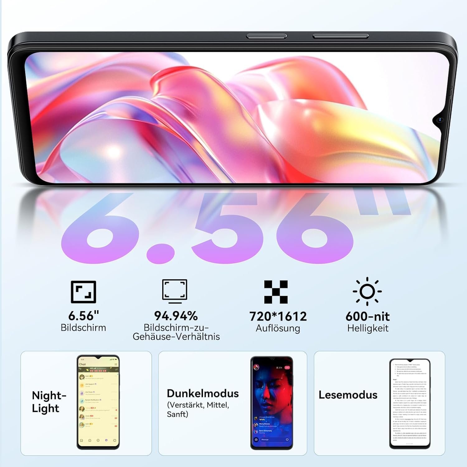 Смартфон Blackview Wave 9C 12/64 ГБ 6.56" 5000 мАч IP54 13 Мп Android 15 4G Dual SIM, фото №6 Смартфон Blackview Wave 9C 12/64 ГБ 6.56" 5000 мАч IP54 13 Мп Android 15 4G Dual SIM, фото №6