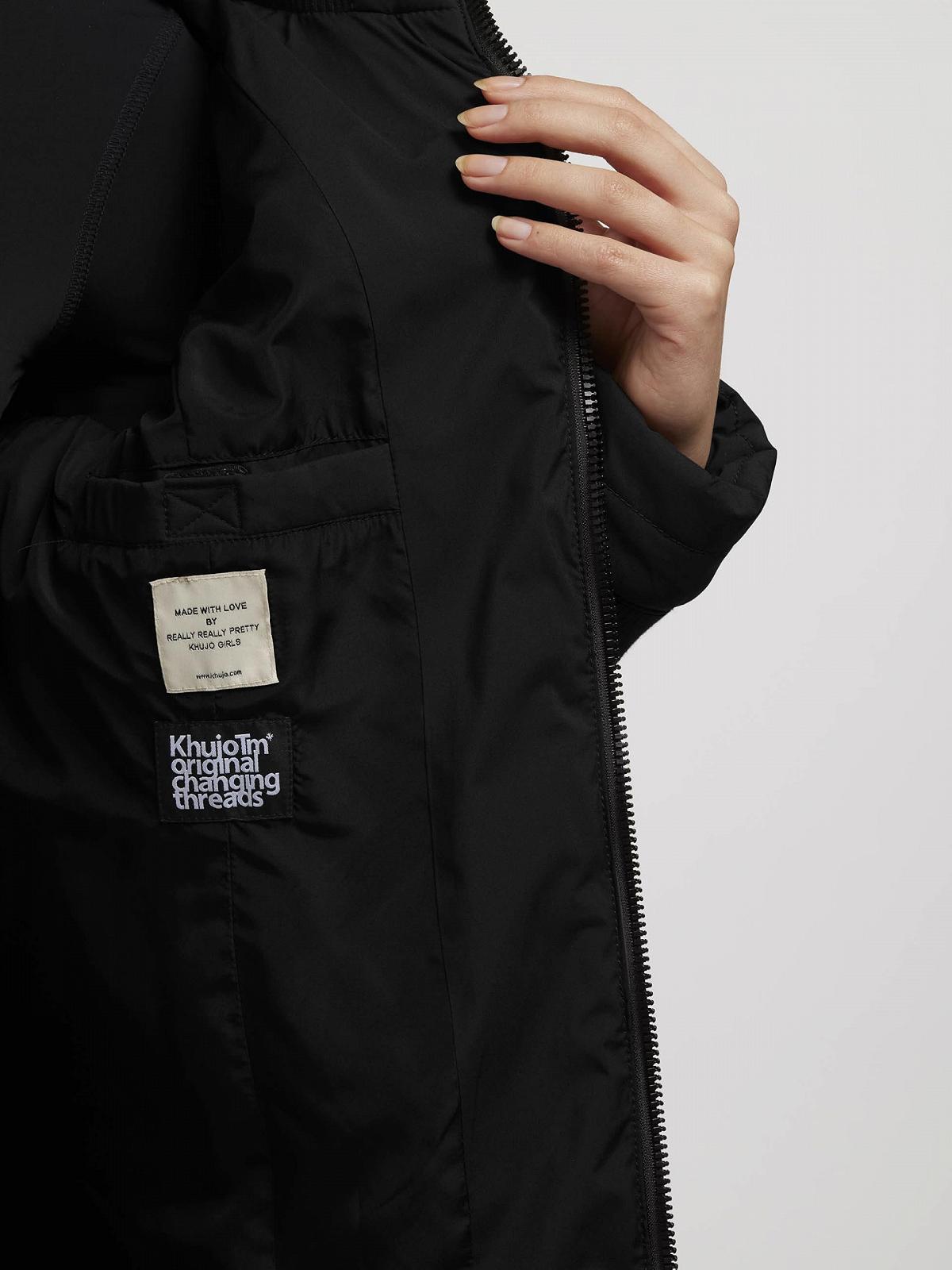 Жіноче зимове пальто khujo Nita3 чорний, фото №8