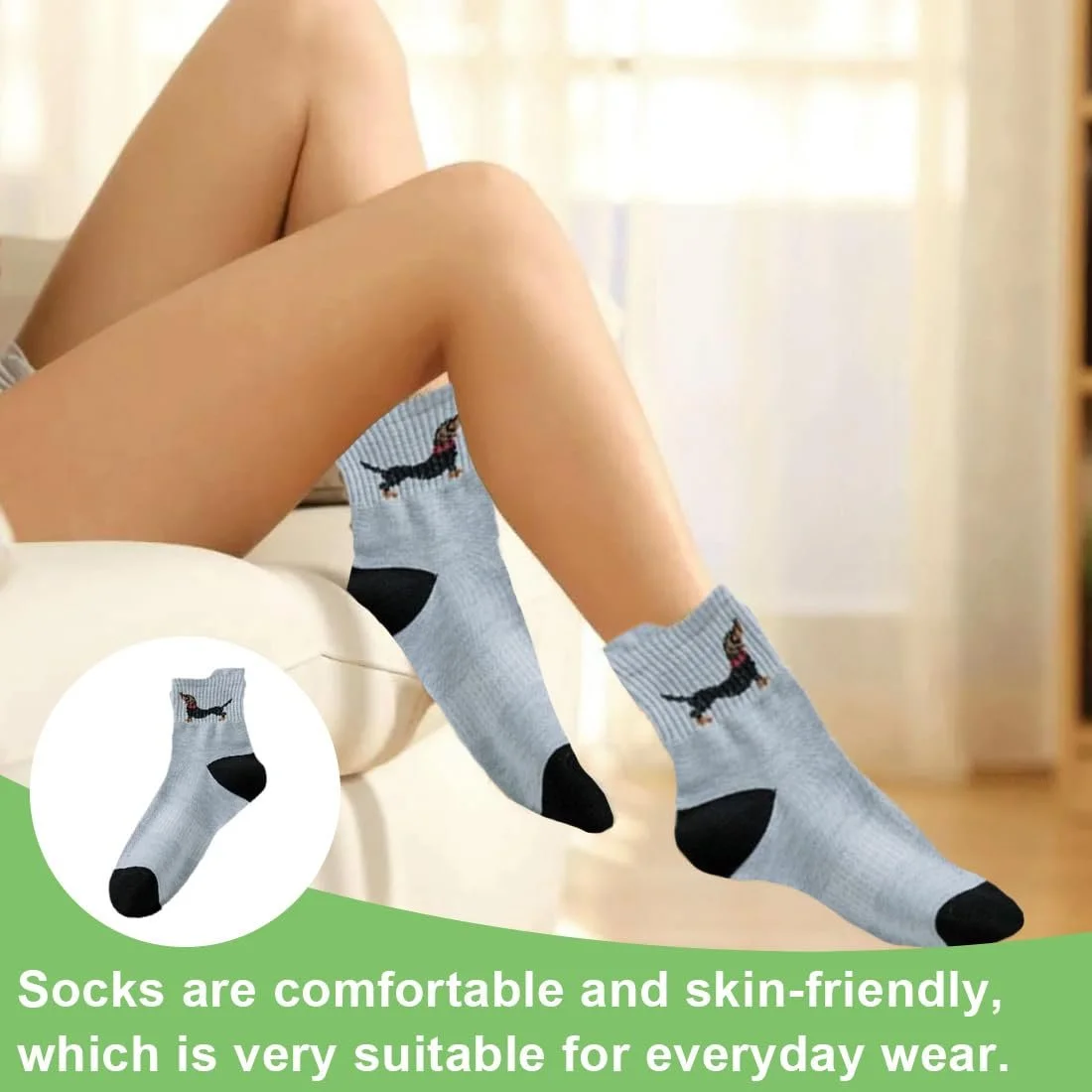 Шкарпетки-труби Середні Dachshund, 5 пар, фото №5