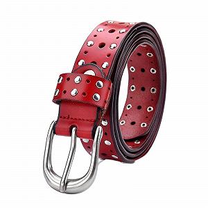 Ремень SpaRcz Кожаный 2.9 cm Винтажный с заклепками - Фото 1