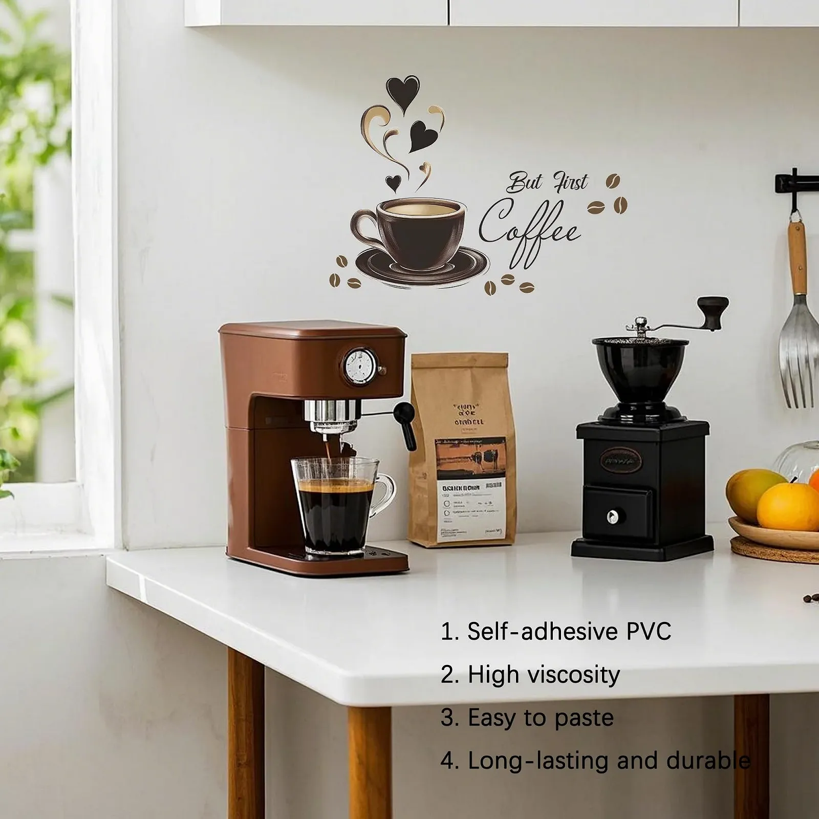 Наклейка на стену Coffee Cup Coffee Wall Sticker d, фото №4