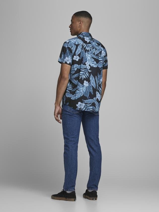 Рубашка Jack&Jones JJCHRIS SS PLAIN 12182710 Черный S, фото №4