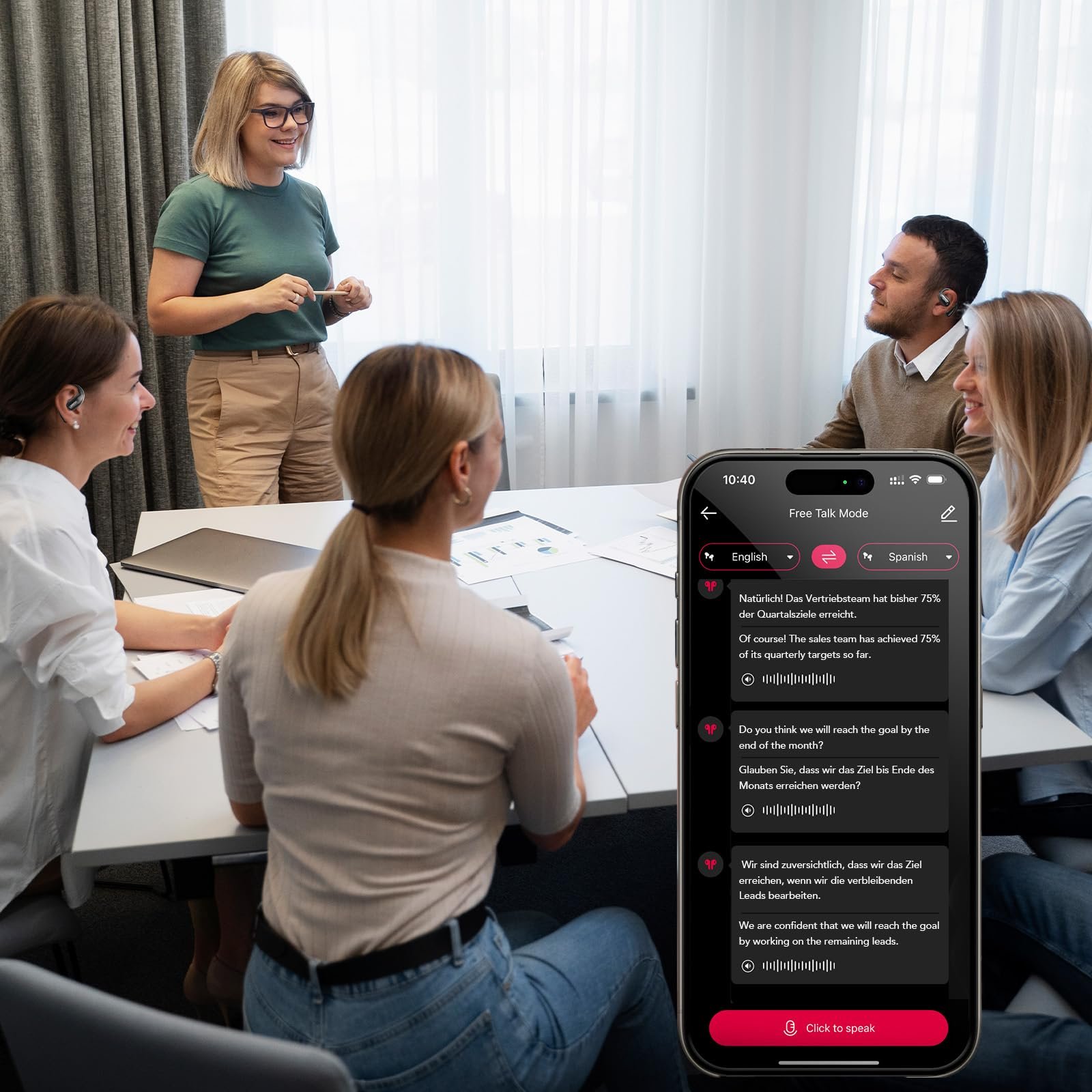 Наушники-переводчик MINISO X28 Ki, 3-в-1 со 135 языками с переводом приложений, фото №7