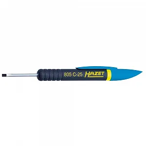 Викрутка Hazet 805C-25 шліцьова із затискачем та скребком 2.5 мм - Фото 1