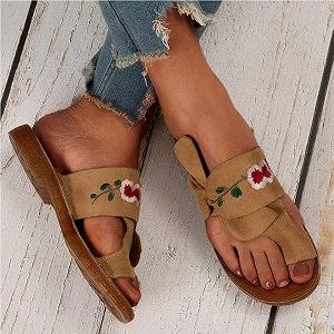 Ортопедические Шлепанцы CrEev для повседневных женщин с вышивкой в ​​виде банта. - Фото 1