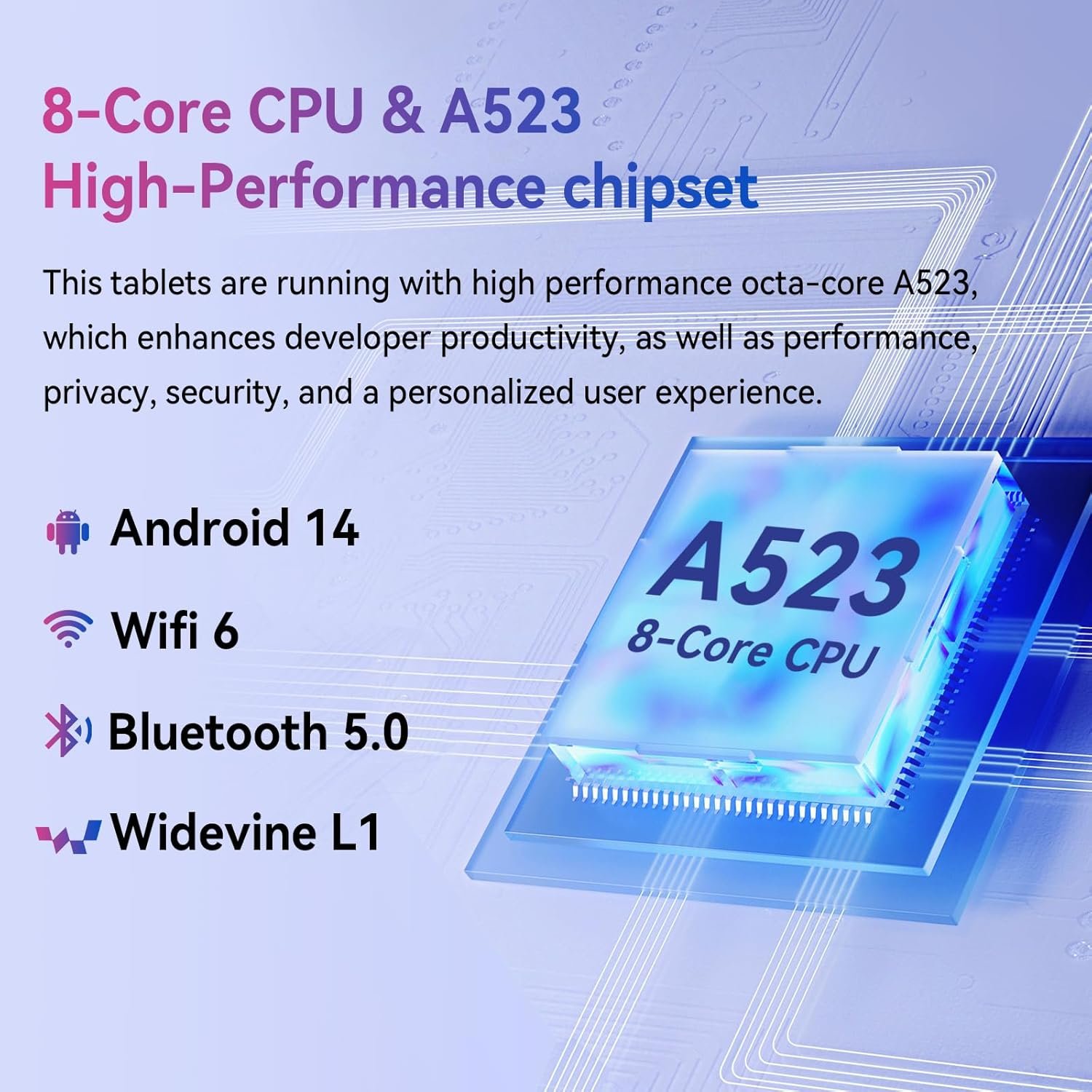 Планшет 10.4 Ainmel C12 3+13/128 ГБ 8 ядер Android 14 5000 mAh Чорний, фото №4