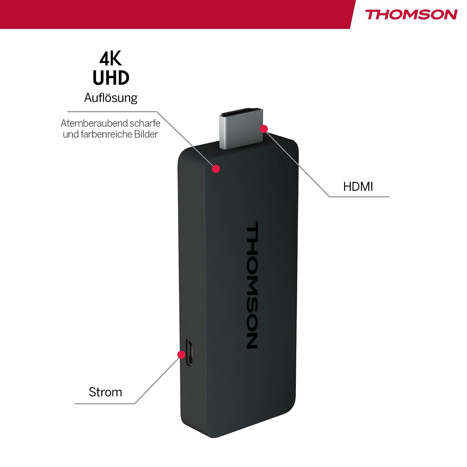 Медиаплеер стриминговый стик THOMSON Google TV 140, 4K UHD, Google Assistant, Googlecast, Wi-Fi, Bluetooth 5.0, HDMI, Dolby Atmos, DTS Digital Surround, HDR10, 2 ГБ RAM, 8 ГБ Memory, фото №3