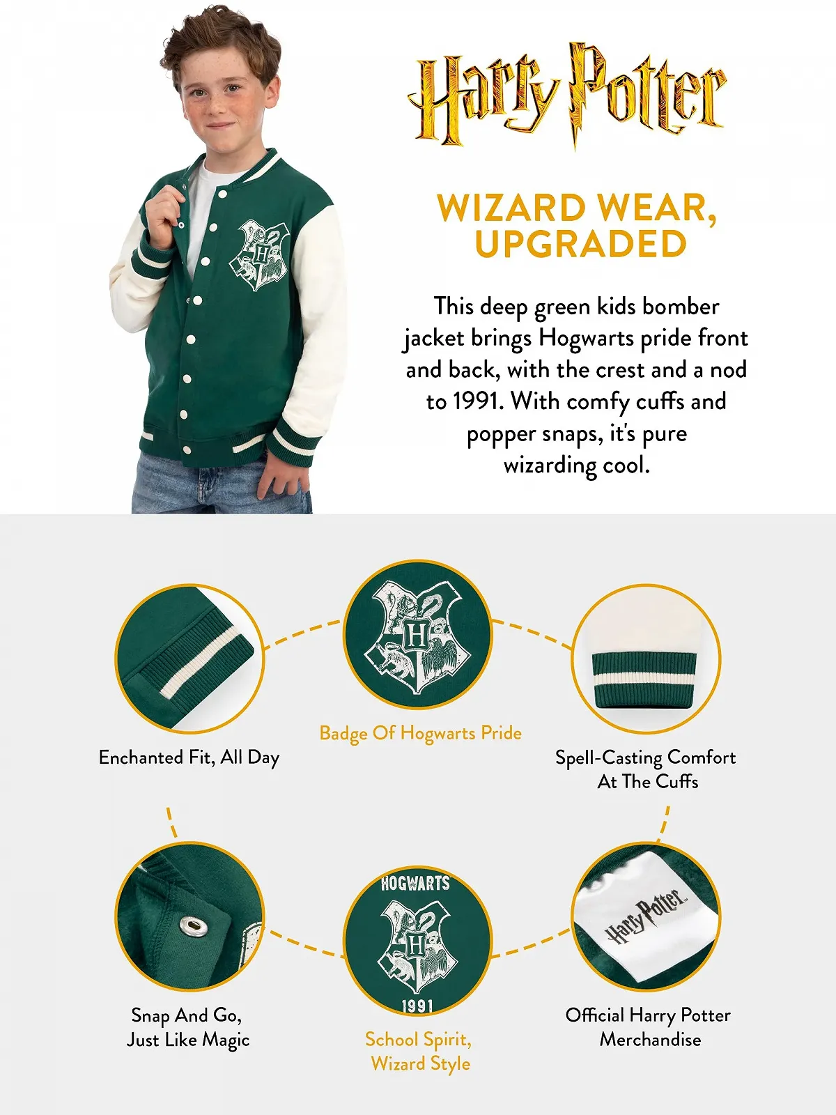 Куртка для мальчиков Гарри Поттер Бомбер Хлопок, фото №4