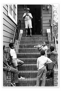 Постер Louis Armstrong in New York 40 x 60 см Черно-белый - Фото 1