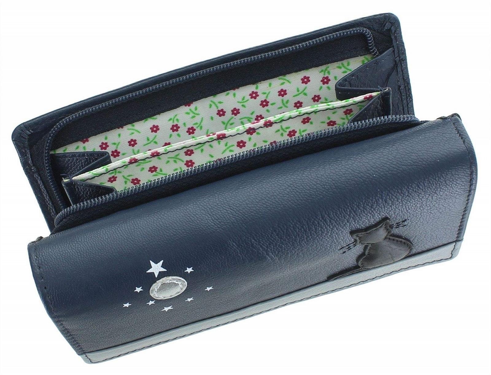 Кожаный кошелек Mala Leather Midnight Collection RFID Blocked 3495_35, темно-синий, фото №4