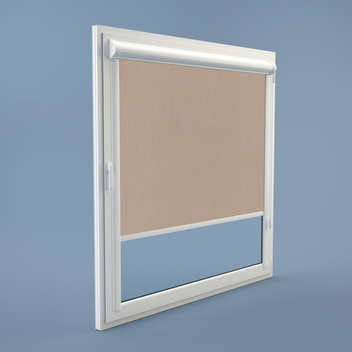 Рулонная штора Rolets Мадрид 2-862-800 80x170 см закрытого типа П-образная Капучиновая, фото №1