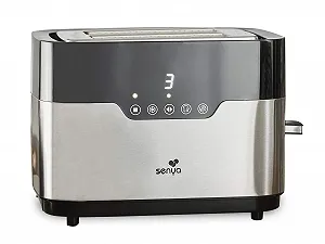 Тостер Senya Smart Toaster, 2 широкі відділення, тактильні кнопки, LED дисплей, корпус з нержавіючої сталі 850 Вт - Фото 1