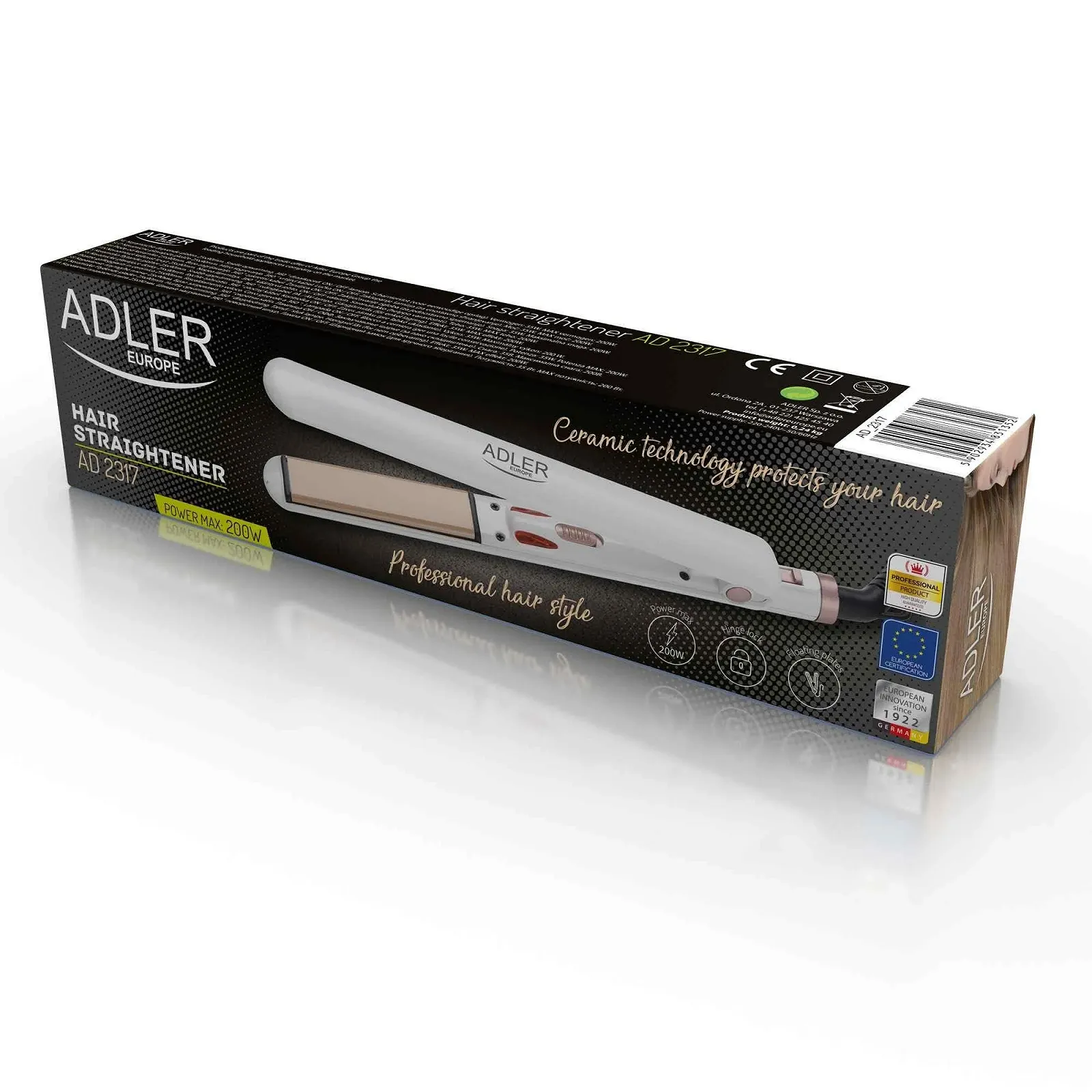 Випрямляч для волосся Adler AD 2317 2 в 1 керамічний PTC 200 Вт, фото №6 Випрямляч для волосся Adler AD 2317 2 в 1 керамічний PTC 200 Вт, фото №6