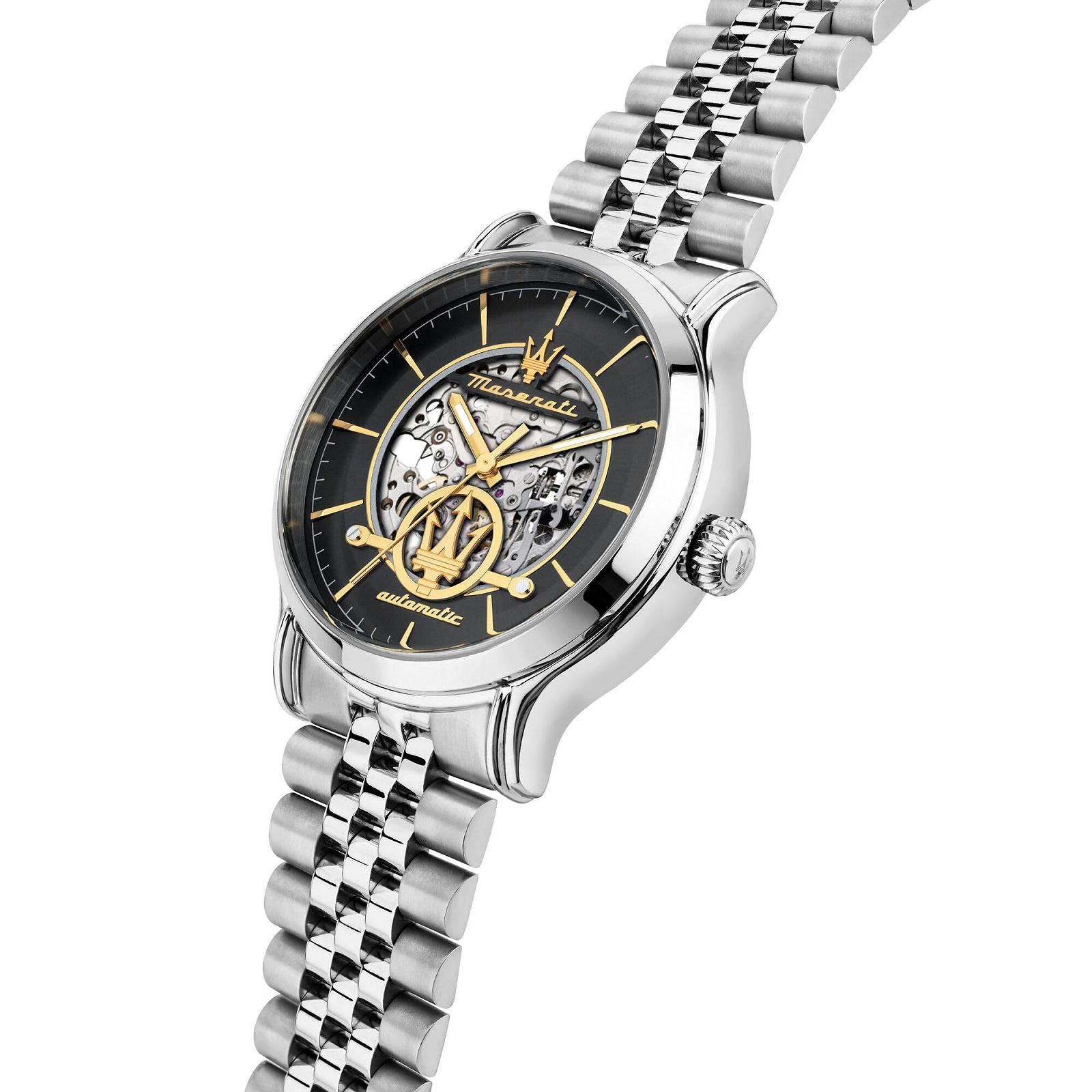 Чоловічий Автоматичний Аналоговий Годинник Maserati Vintage Collection R8823118015, сріблястий, браслет, фото №5