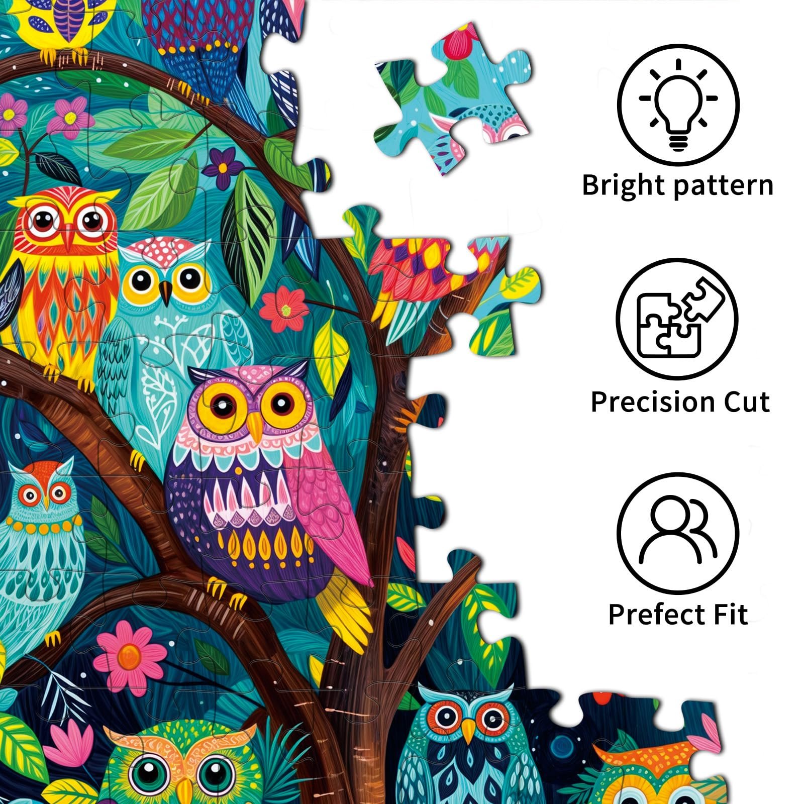 Пазл Night of the Owls 1000 елементів, фото №4 Пазл Night of the Owls 1000 елементів, фото №4