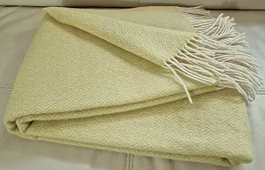 Плед STTS International Tirol шерстяной, 100% натуральная шерсть, 140 x 200 см, желтый (1) synthetic.ua - Фото 1