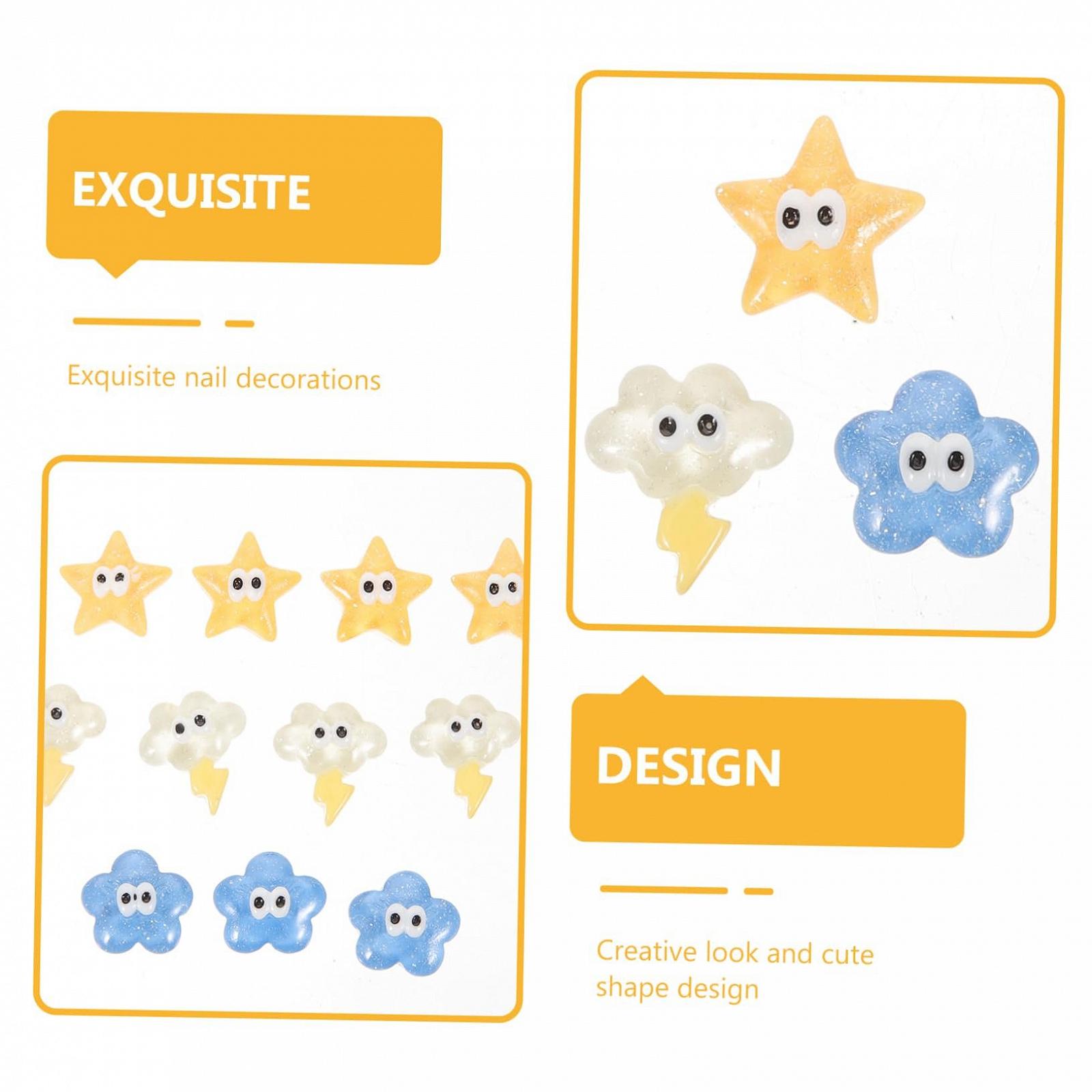 Підвіска для нігтів FRCOLOR Хмара, Зірка, Квітка 3D, фото №5