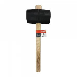Киянка TIMCO 468268 массивная резина рукоятка из ясеня 680 г черная synthetic.ua - Фото 1