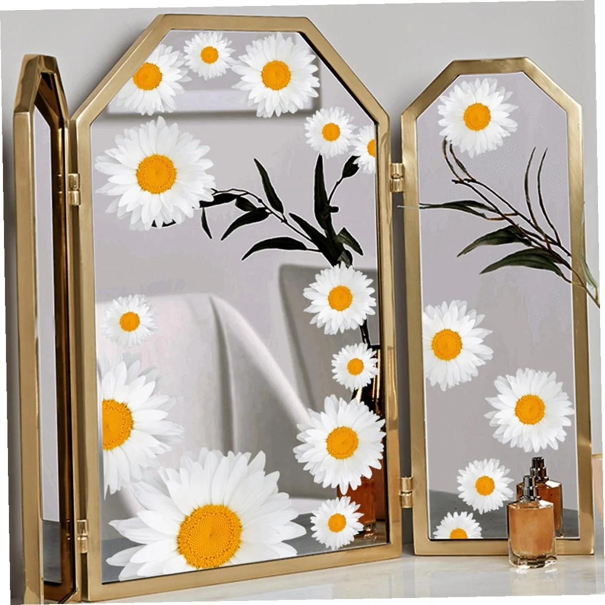 Наклейка на стіну White Small Flowers Квіти Самоклеюча Білий, фото №2