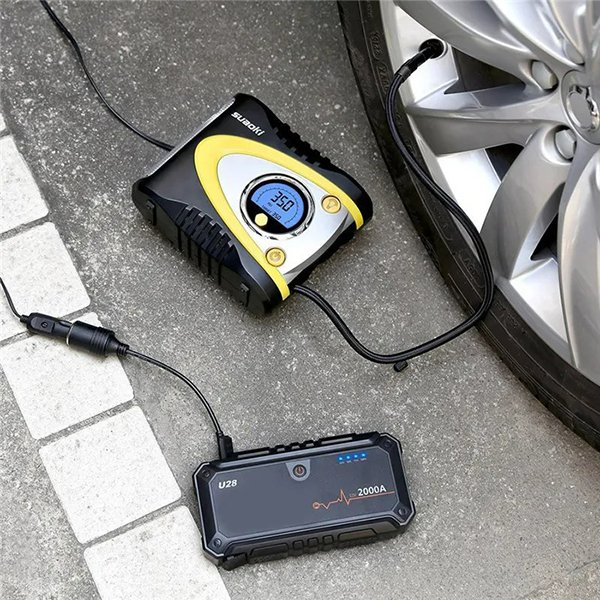 Автомобільний портативний пуско-зарядний пристрій (бустер) Jump Starter Wondertech WTST001 U28, 2000А, павербанк 20000 мАг, фото №6