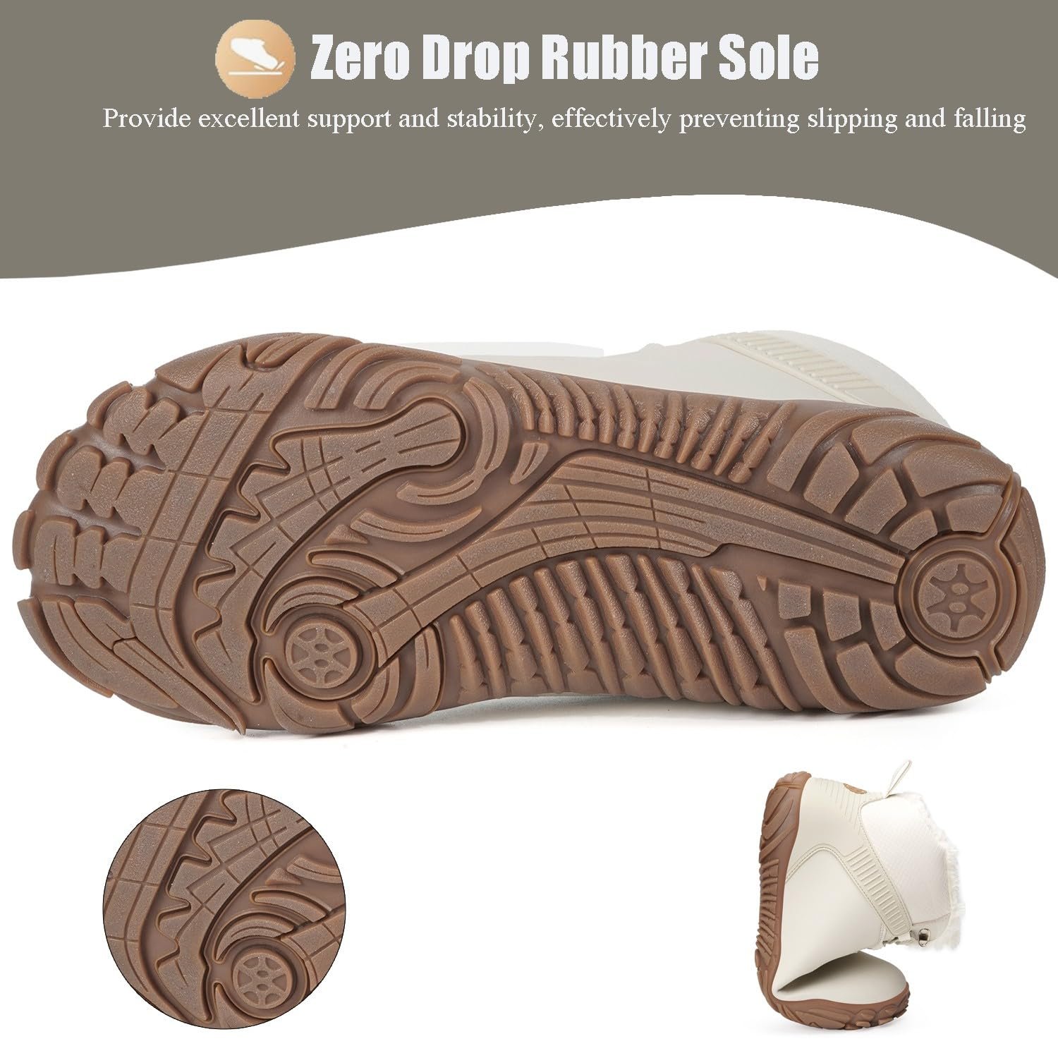 Чоботи Sisttke зимові утеплені водонепроникні для  жінок, нековзкі снігові, фото №4