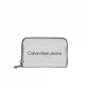 Гаманець Calvin Klein Sculpted MED Zip Around Mono S Жіночий Сірий One Size Срібний - Фото 1