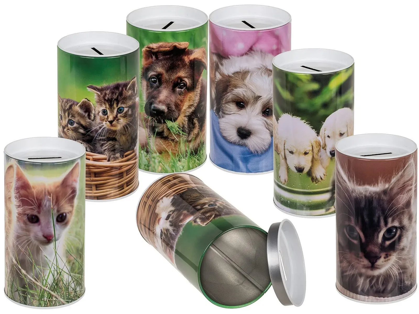 Скарбничка ootb Animals набір 6 шт. металева з тваринами, фото №1