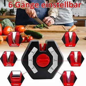 Точило для ножів та ножиць 6 рівнів Регульоване ручне synthetic.ua - Фото 1