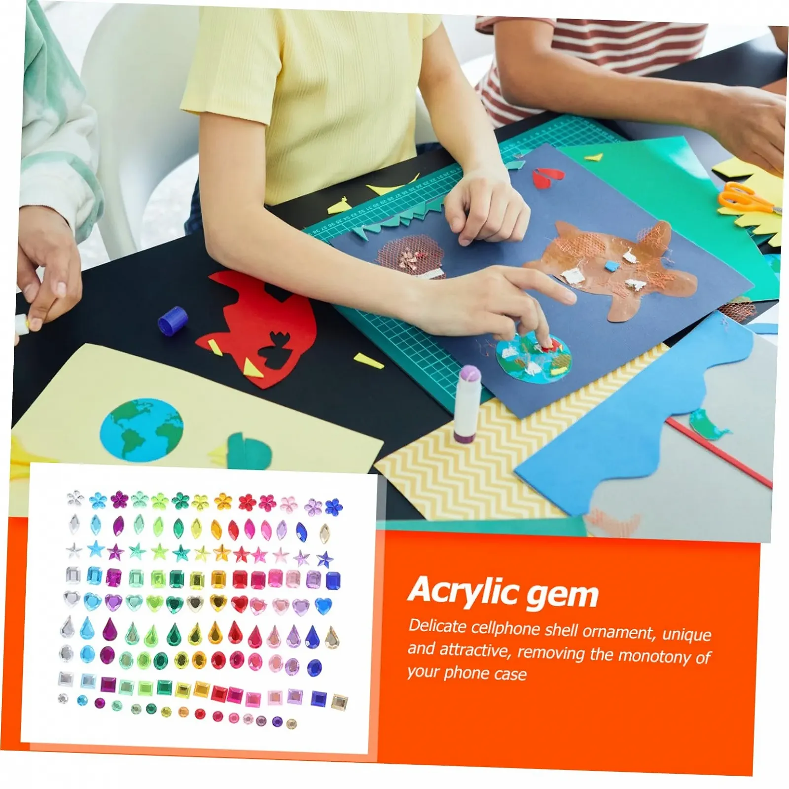 Акриловые Камни с Плоской Спинкой Набор 900 штук Уникальные Формы Для Проектов Декоративные Аксессуары, фото №8