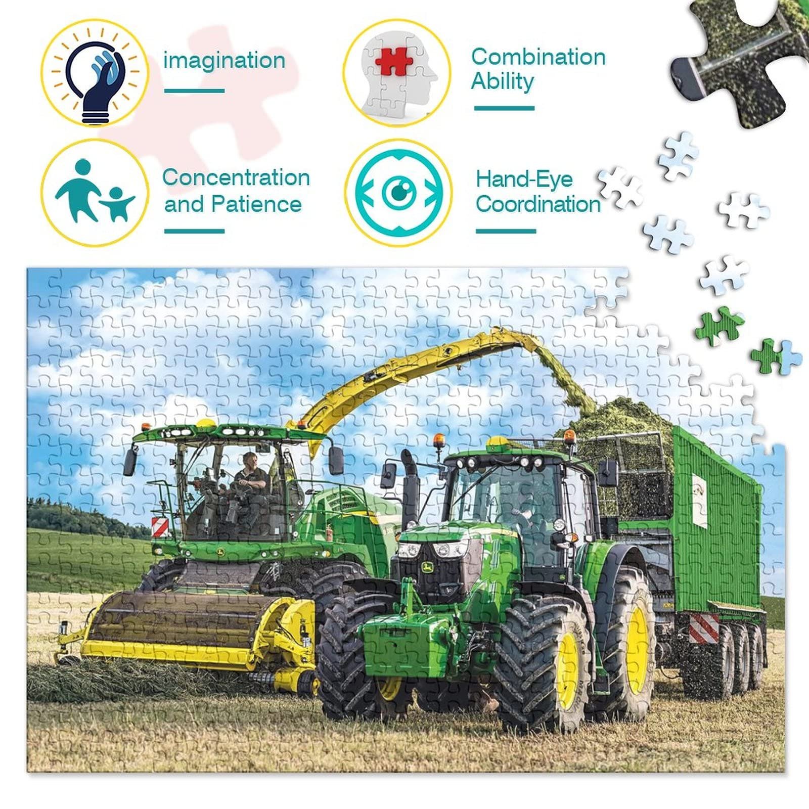 Пазл Tractors DIY 1000 элементов 75 x 50 см, фото №3 Пазл Tractors DIY 1000 элементов 75 x 50 см, фото №3