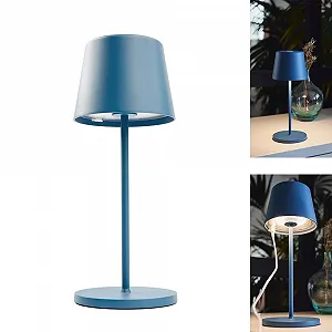 Настільна лампа NCC-Licht LED Акумуляторна Wireless IP65 Синя матова - Фото 1