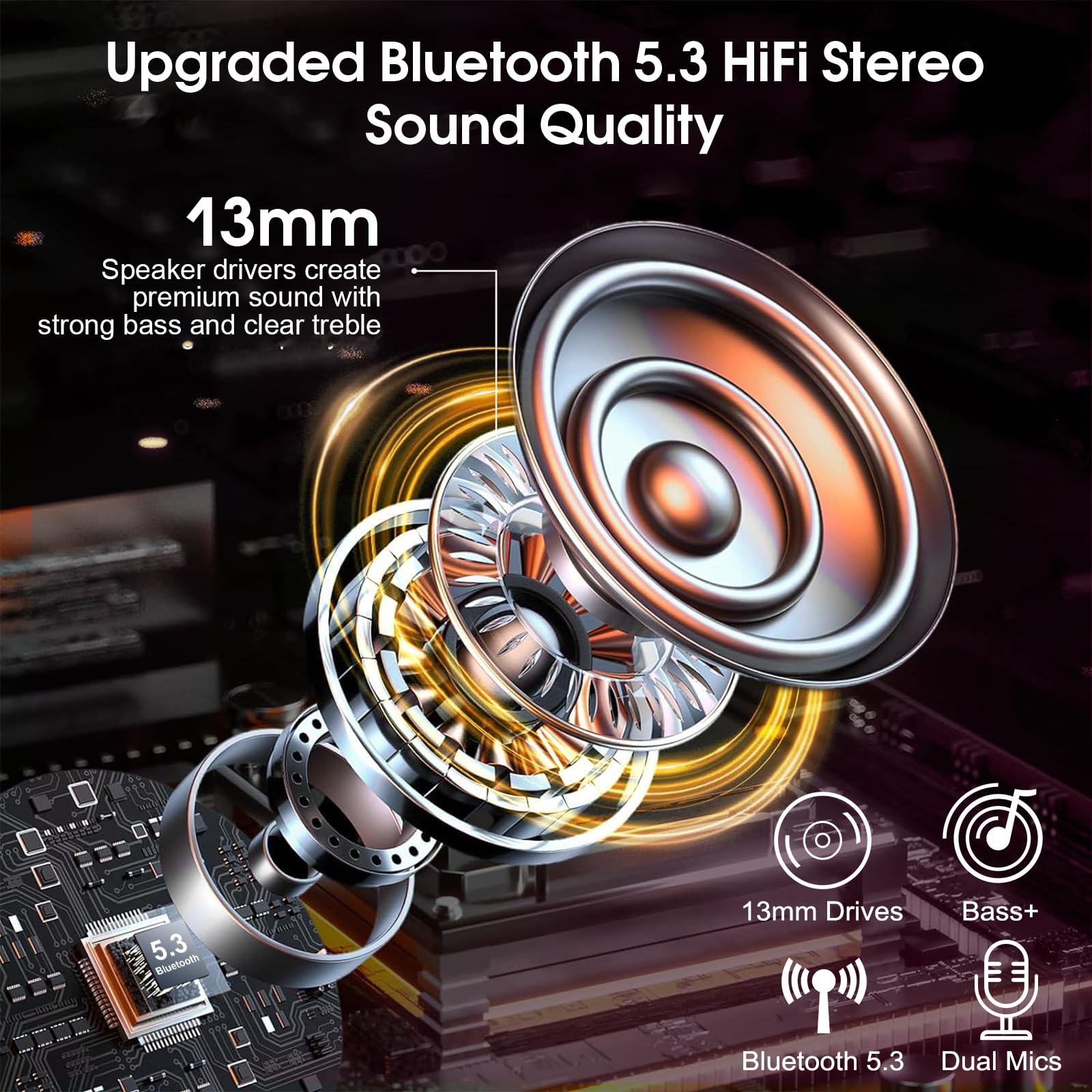 Навушники SKIUDCT Auriculares Manos Libres Bluetooth 5.3 ENC 120H Pink, фото №2