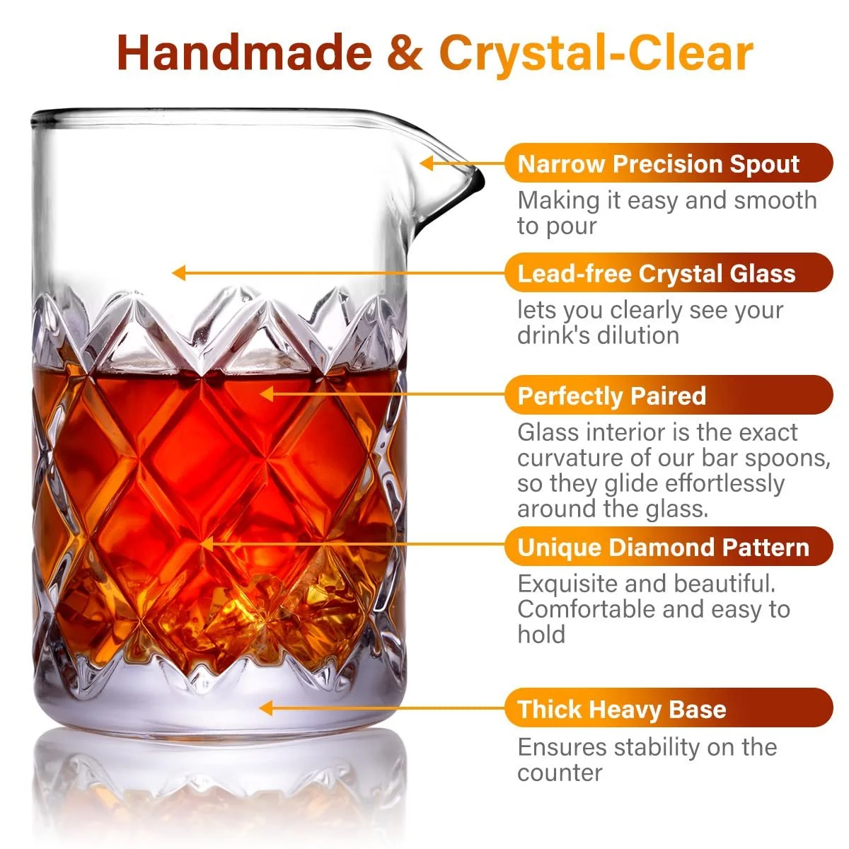 Склянка для змішування коктейлів Eligara Crystal, 535 мл, фото №3