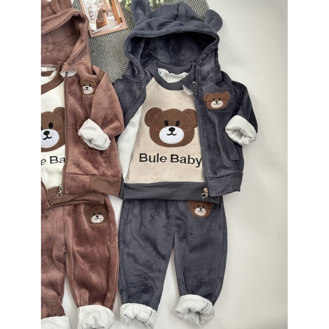 Дитячий костюм-трійка теплий Bule Baby від 80 до 110 см, фото №9