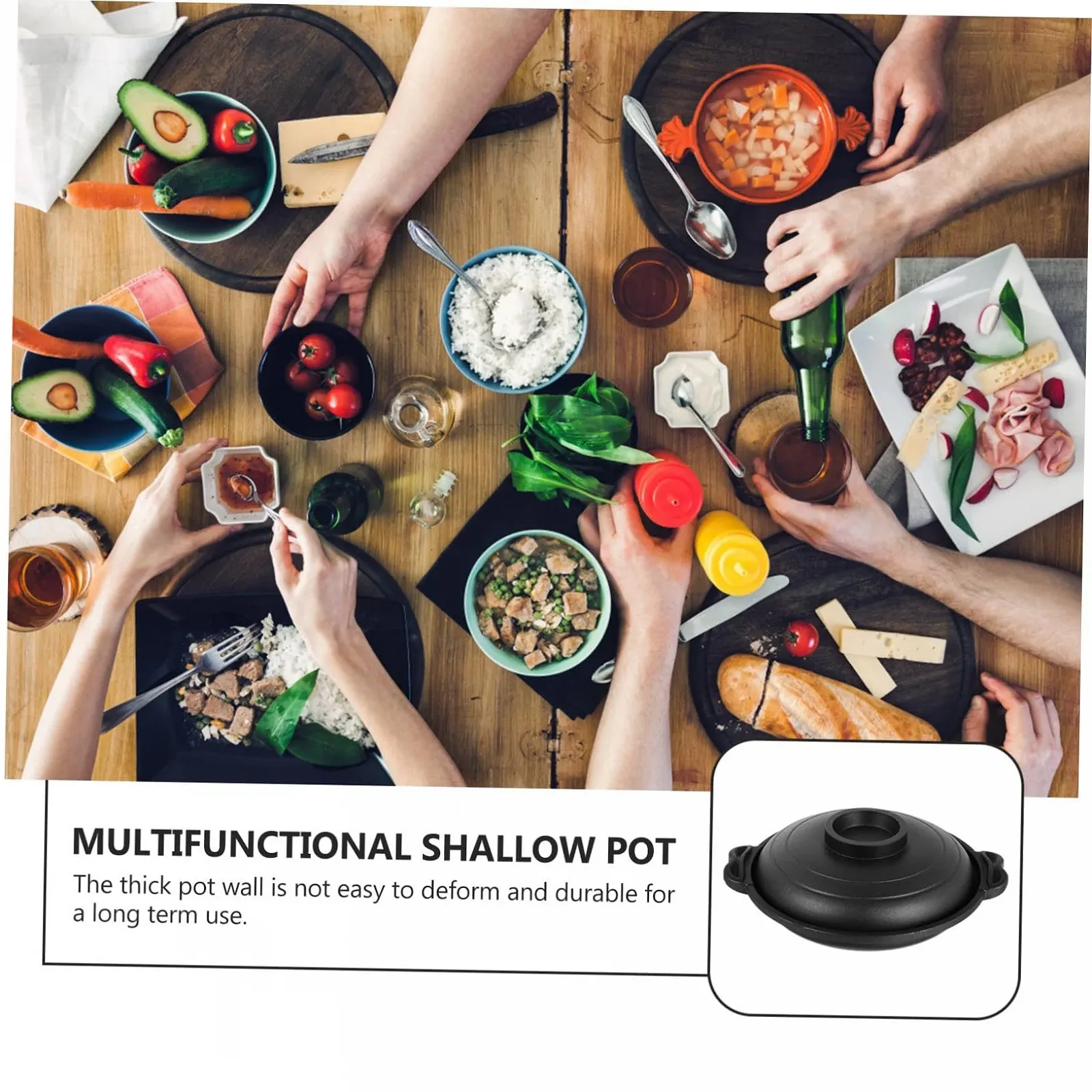 Гусятниця для запікання керамічна антипригарна з плоским дном для швидкого та рівномірного нагрівання, фото №2