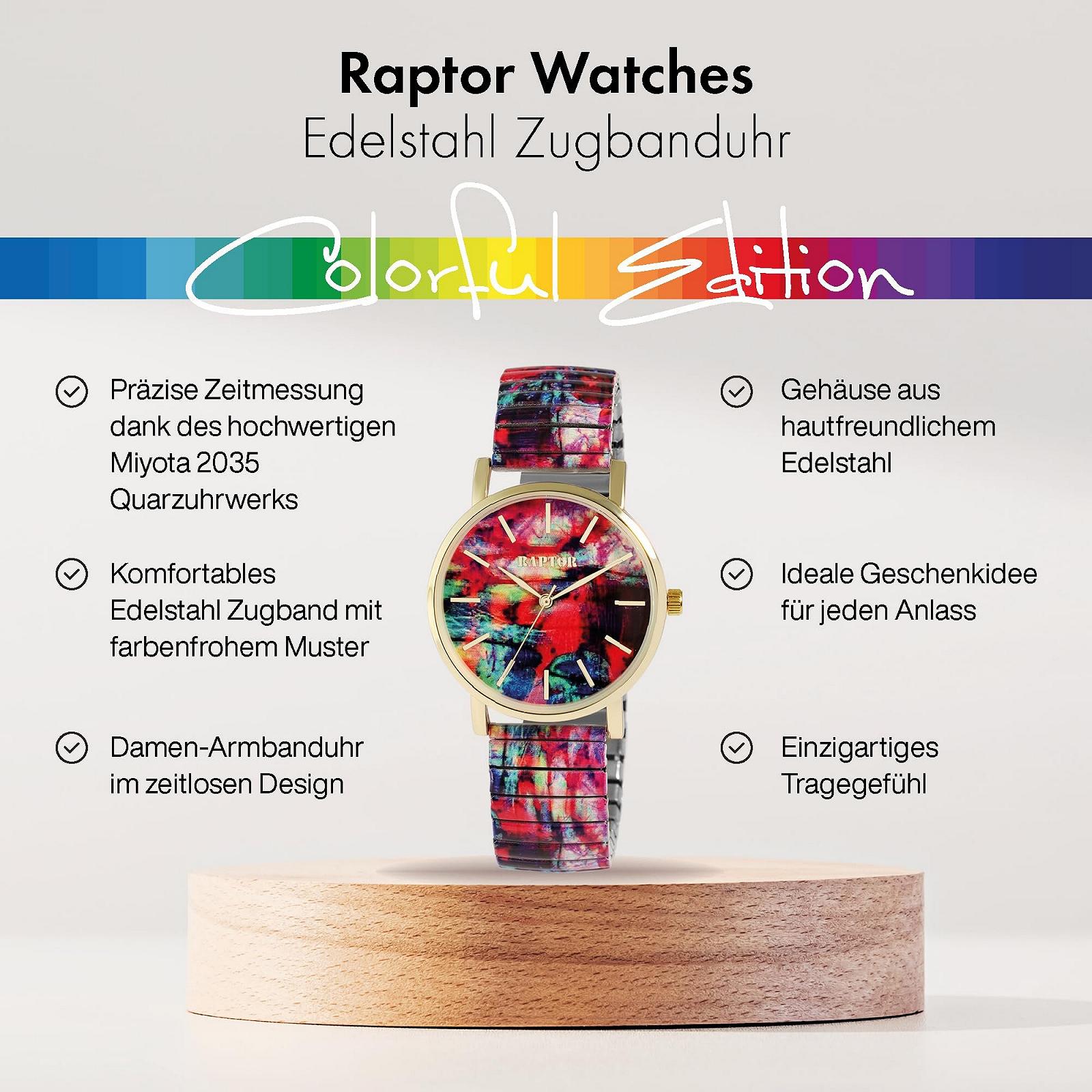 Женские часы Кварцевые Аналоговые Raptor Colorful Edition RA10205, разноцветный, фото №2